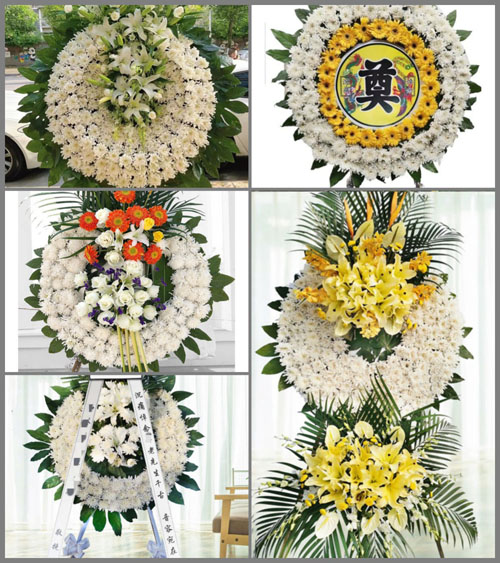 山东青岛黄岛区六汪镇墨得水二村花圈速递